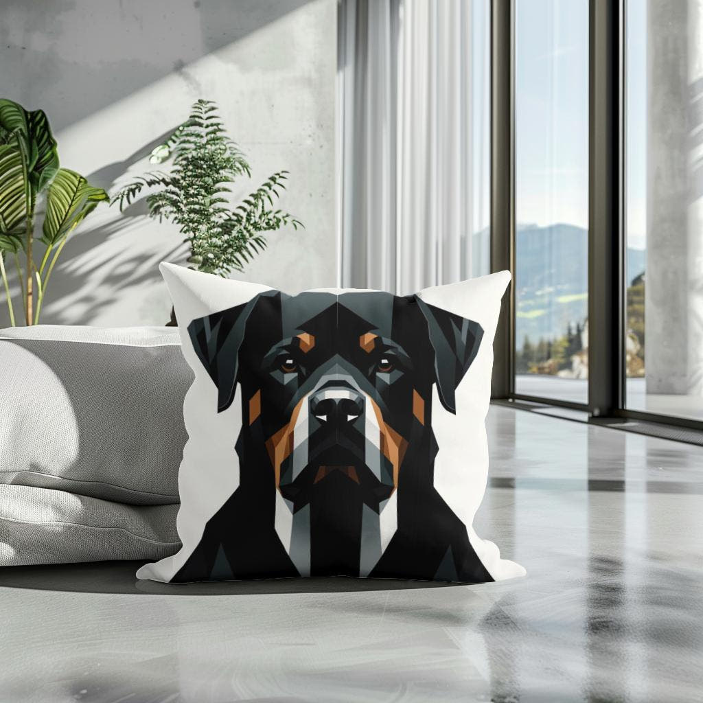 Rottweiler's Realm Cotton Cushion - Secondary Image 3