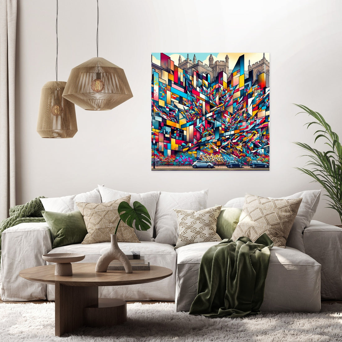 Bristol Cubist Streets Canvas - Secondary Image 2