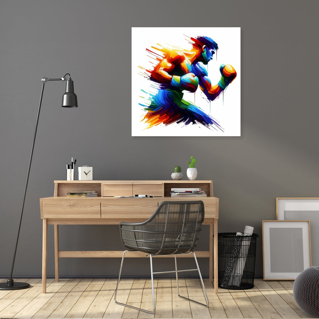 Pugilist's Colorful Impact Canvas - Secondary Image 5