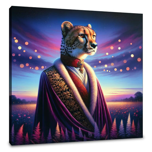 Regal Cheetah Dusk Royalty Canvas - Main Image