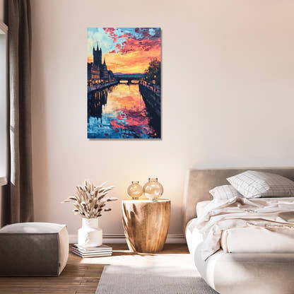 Nostalgic Sunset Over Inverness Canvas - Secondary Image 7
