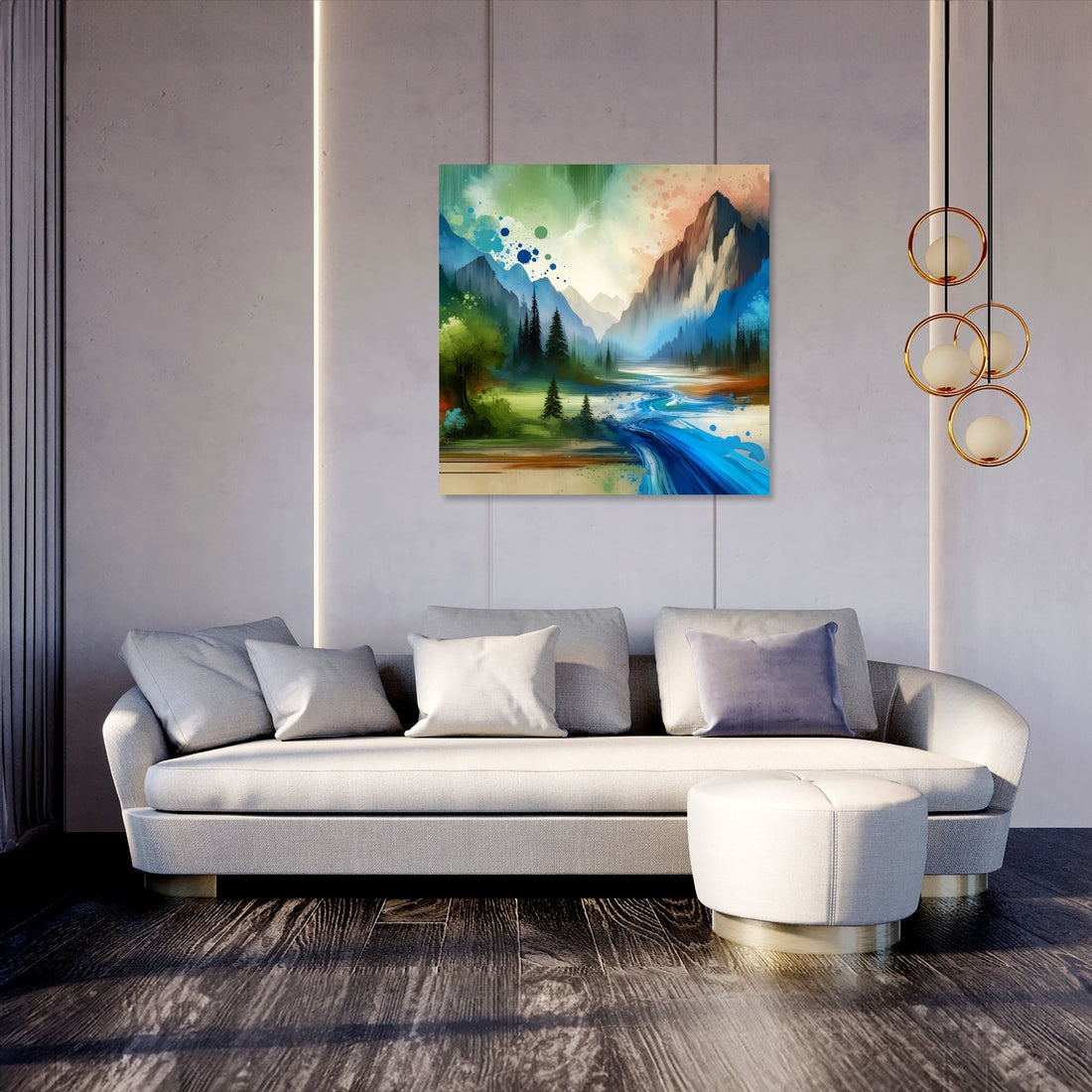 Tranquil Mountain Canvas - Secondary Image