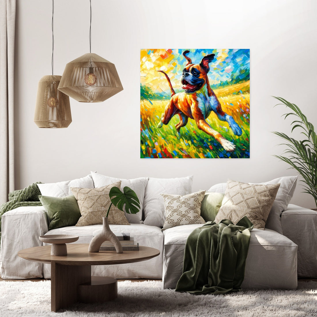 Boxer's Joyful Dance Canvas - Secondary Image 2