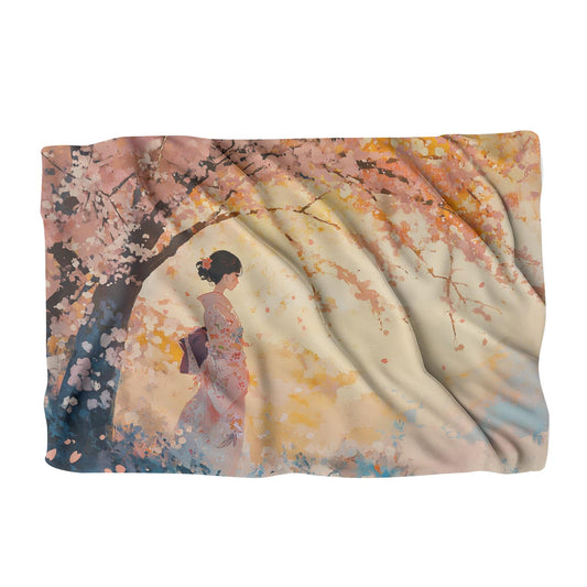 Sakura Sunset Stroll Blanket - Main Image