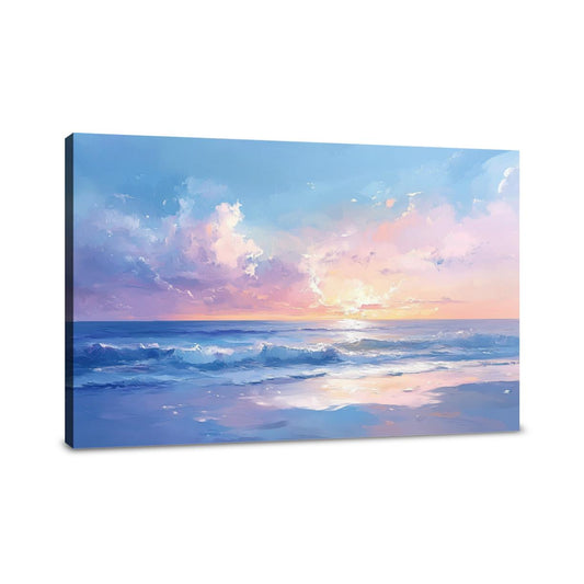 Melancholic Ocean Horizon Canvas - Main Image