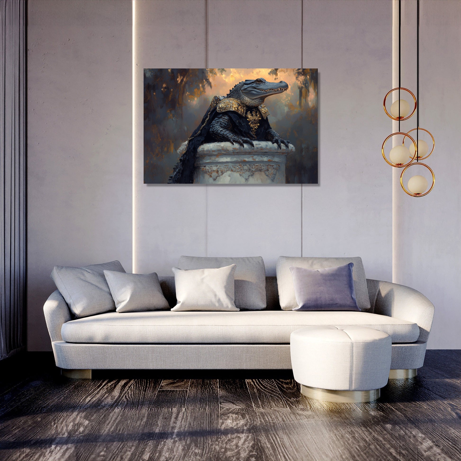 Armoured Alligator Canvas - Secondary Image