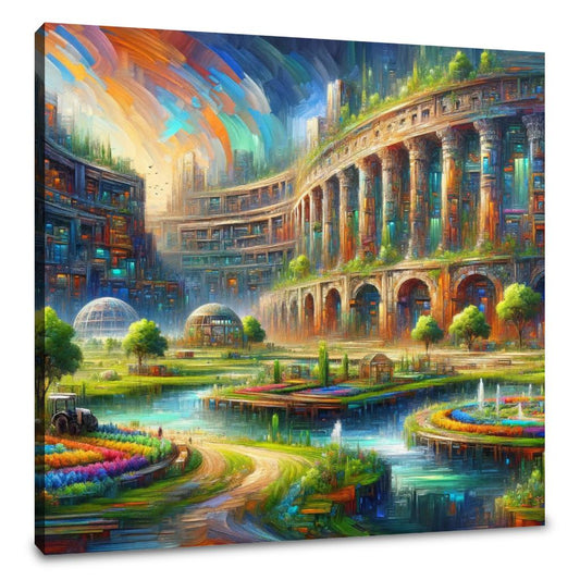 Future Echoes Amidst Ruins Canvas - Main Image
