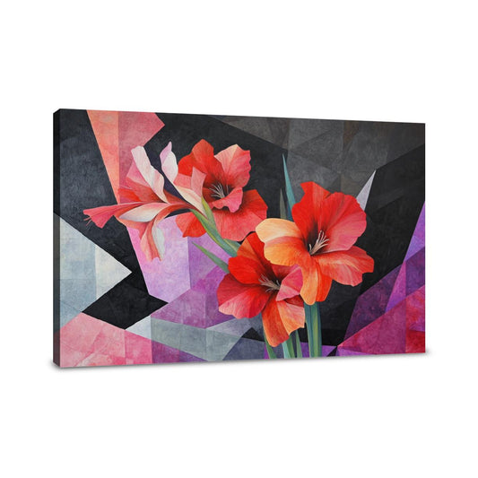 Gladiolus Geometry Canvas - Main Image