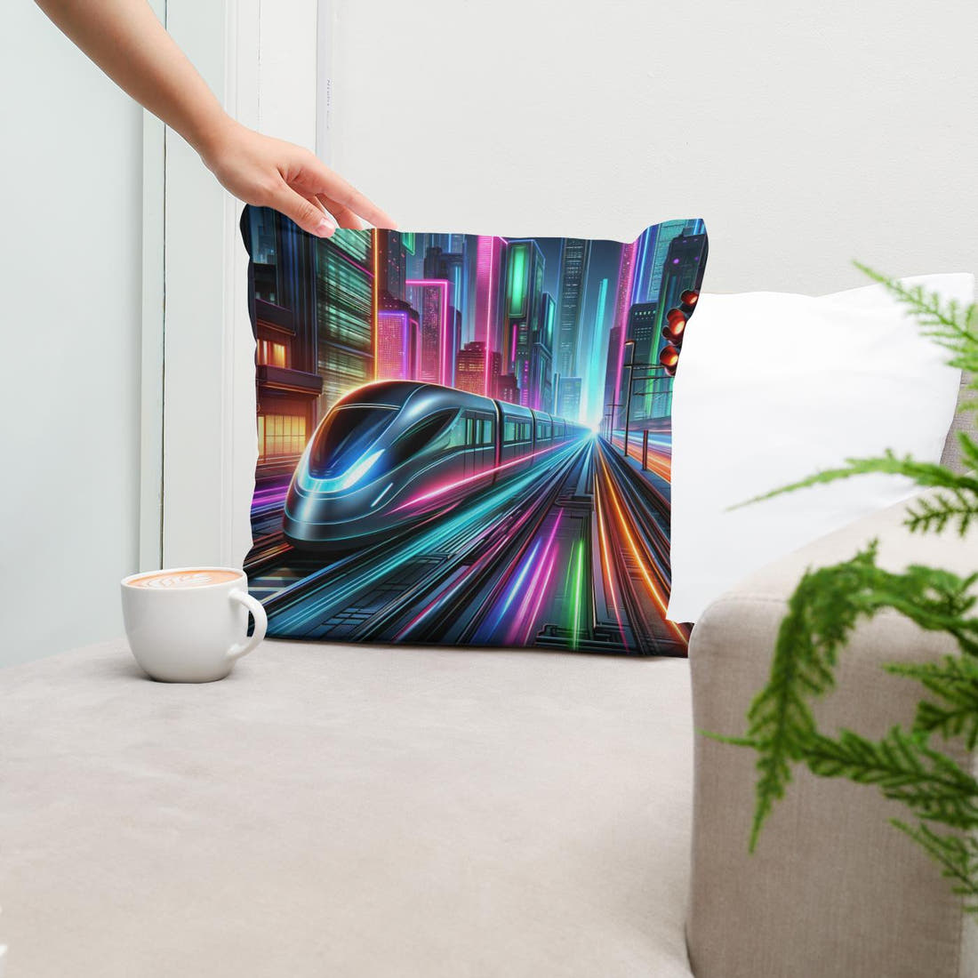 Neon Velocity Cotton Cushion - Secondary Image 5