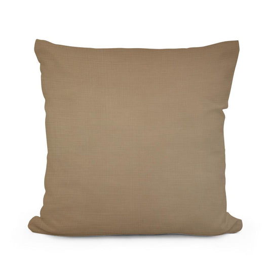 Pure Light Brown Cotton Cushion - Main Image