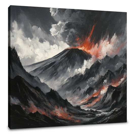 Etna's Fiery Abstract Canvas - Main Image