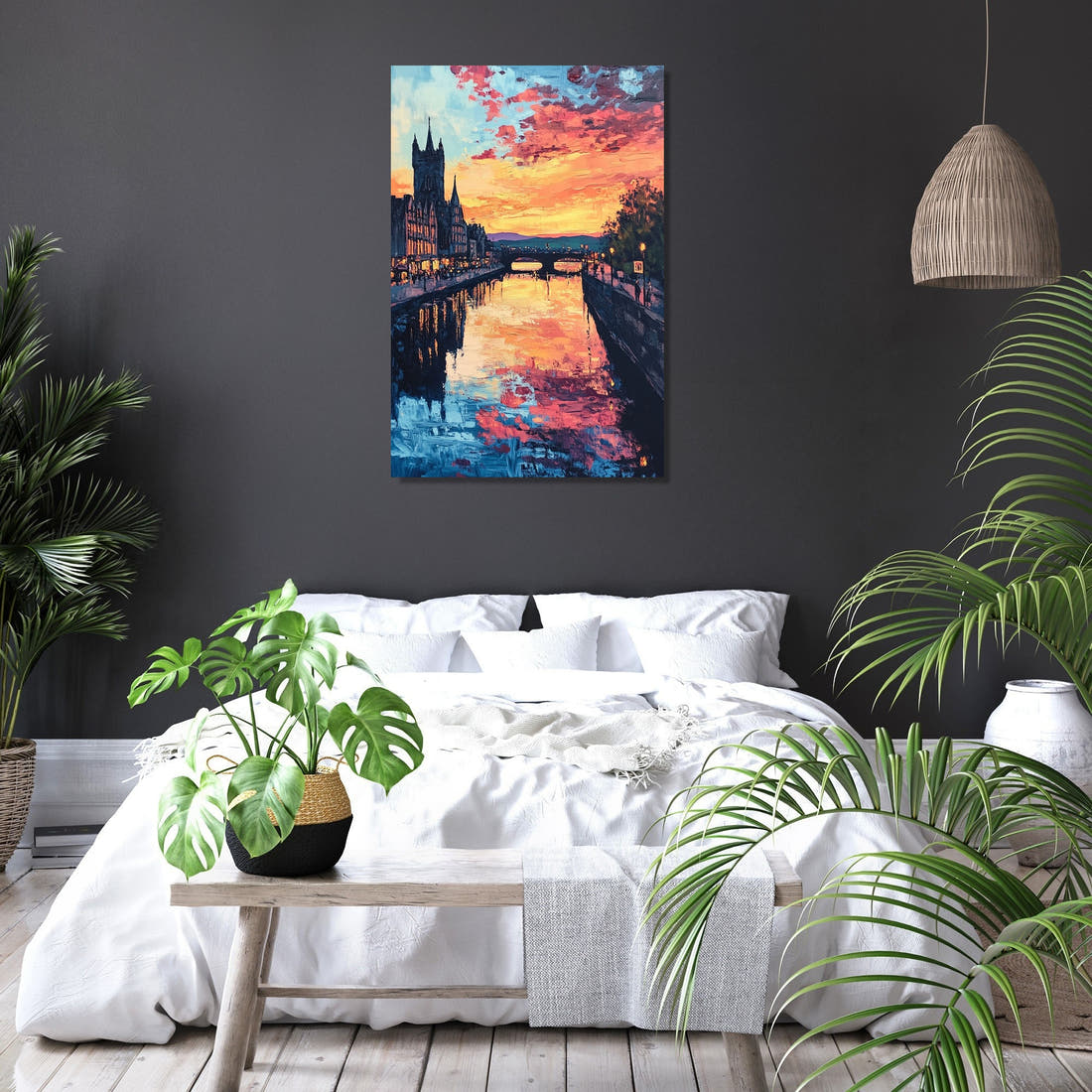 Nostalgic Sunset Over Inverness Canvas - Secondary Image 6
