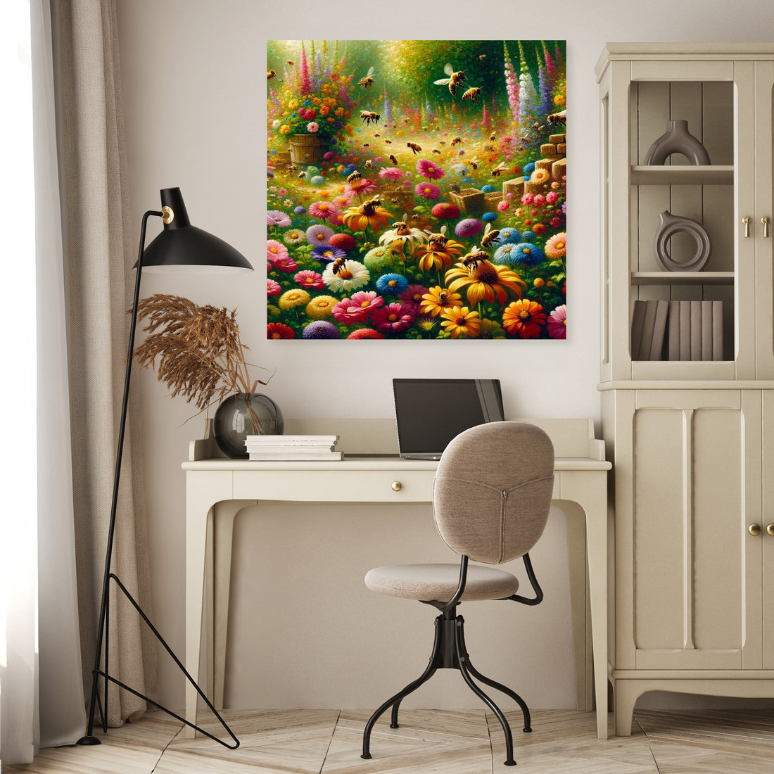 Bustling Garden Life Canva - Secondary Image 4