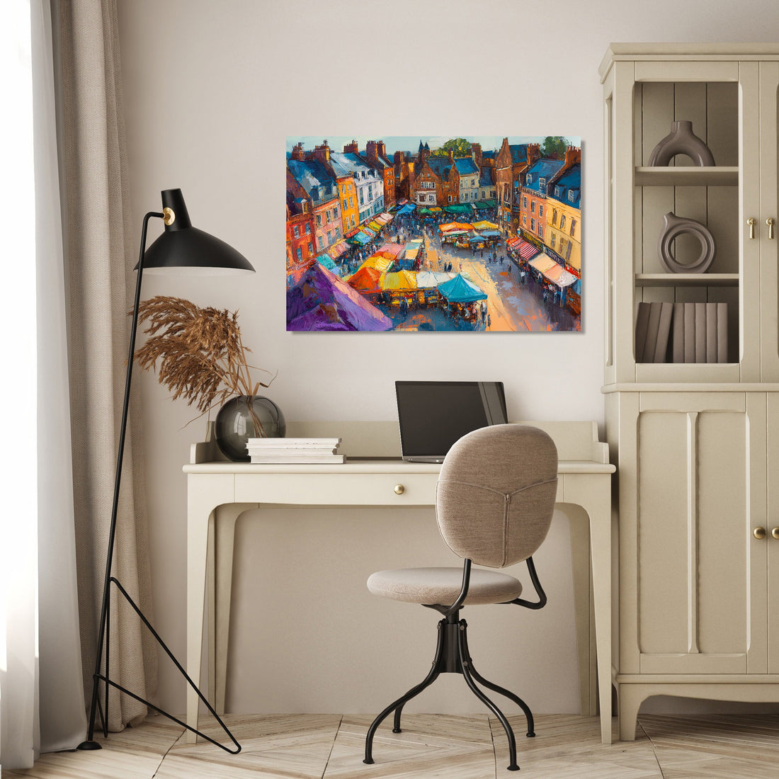 Norwich Market Sunset Canvas - Secondary Image 4