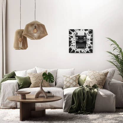 Timeless Echo: Vintage Typewriter Canvas - Secondary Image 2