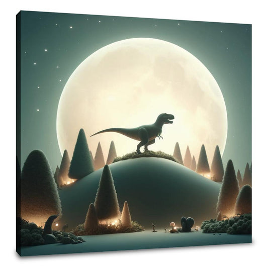 Moonlit Tales T-Rex Canvas - Main Image