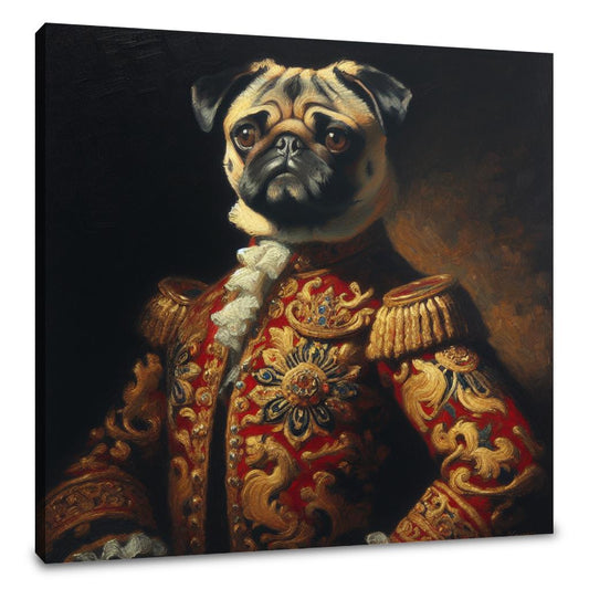Regal Pug Monarch Canvas - Main Image
