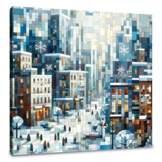 Winter Geometry Canvas - Main Image