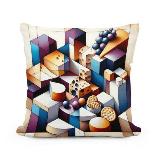 Cheese Platter Geometry Cotton Cushion - Main Image