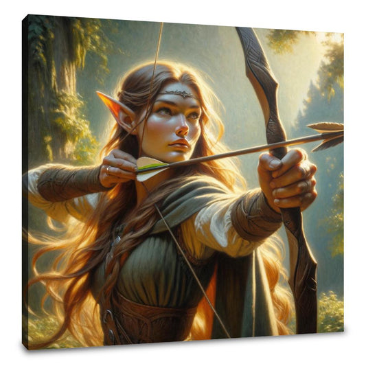 Sunlit Archer Elf Canvas - Main Image