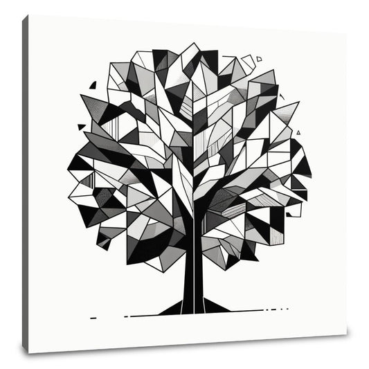 Cubist Tree Silhouette Canvas - Main Image