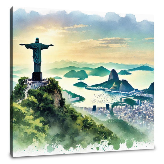 Rio Reverence Watercolour Canvas - Main Image