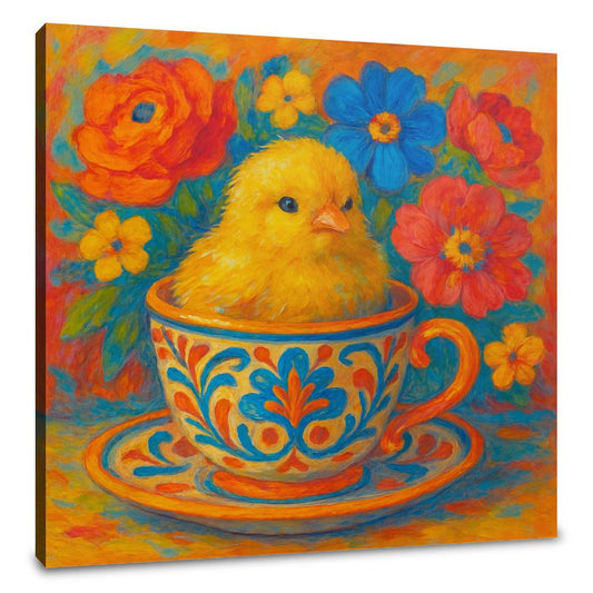 Chick in a Teacup Canvas - Main Image