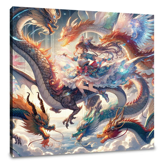Elemental Dragon Dance Canvas - Main Image