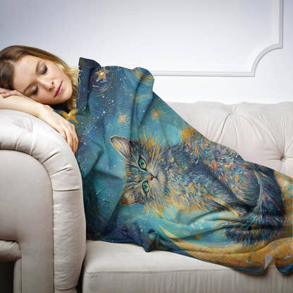 Galaxy Guardian Cat Blanket - Secondary Image