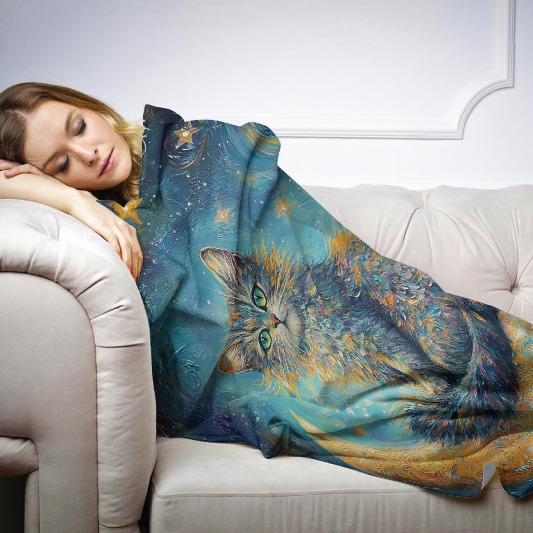 Galaxy Guardian Cat Blanket - Secondary Image