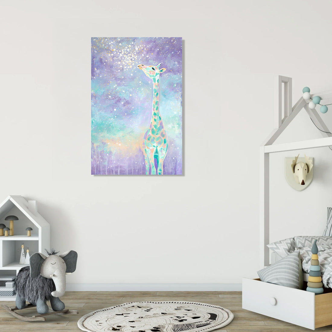 Giraffe Starry Dreams Canvas - Secondary Image