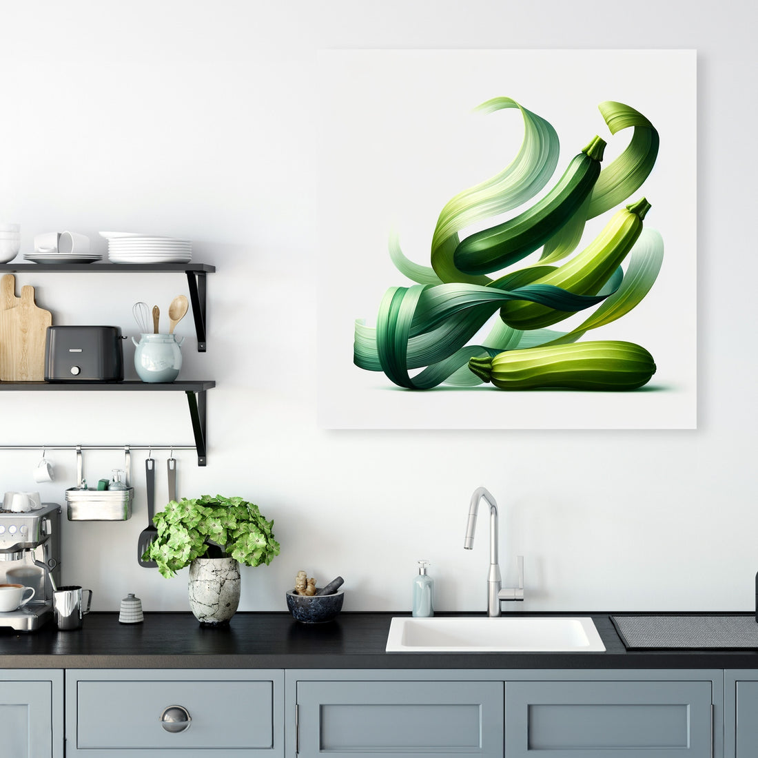 Zucchini Ribbons Canvas - Secondary Image 3