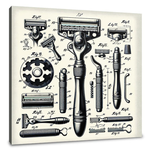 Charcoal-Infused Razor Patent Sketch Canvas - Main Image