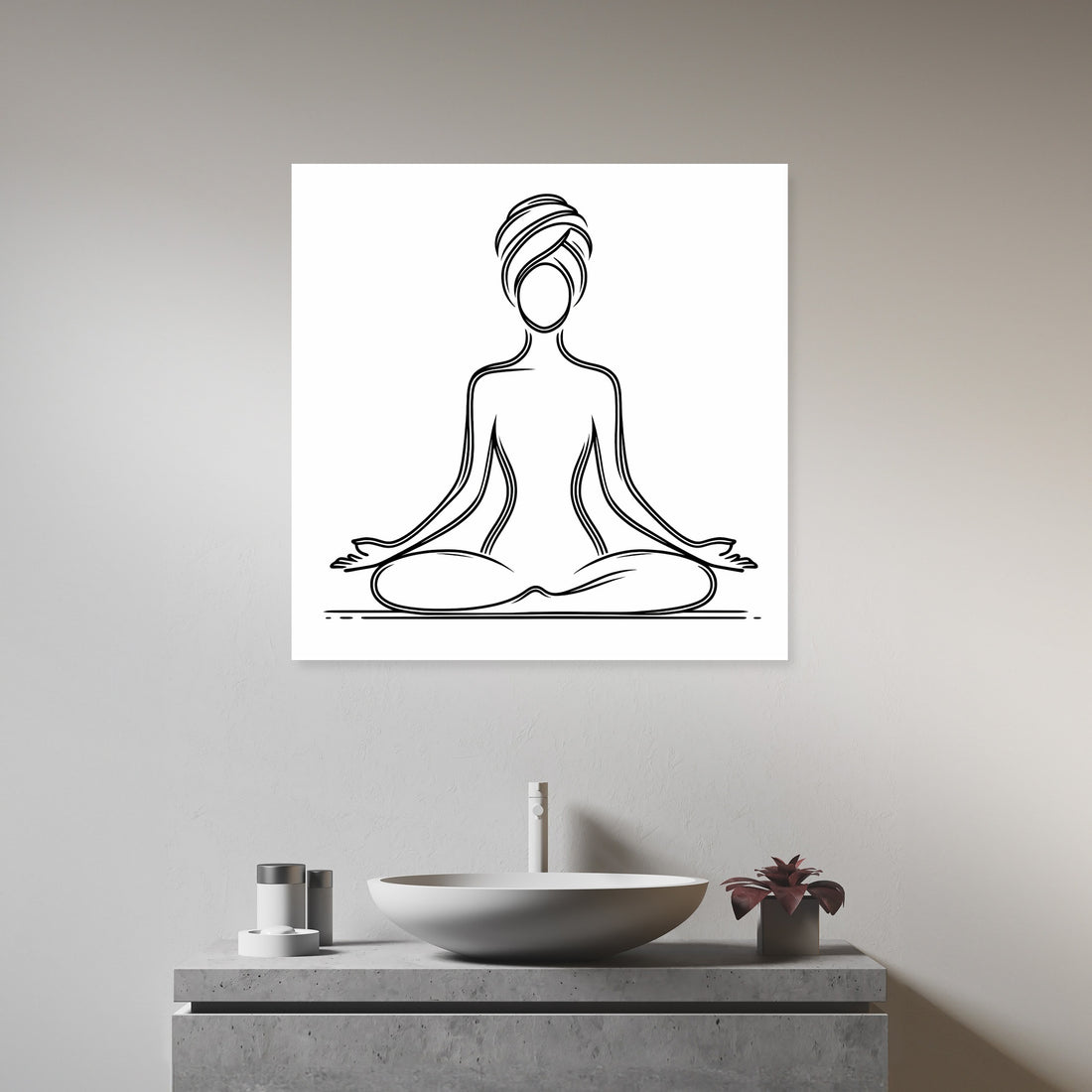 Yoga Serenity Silhouette Canvas - Secondary Image 3