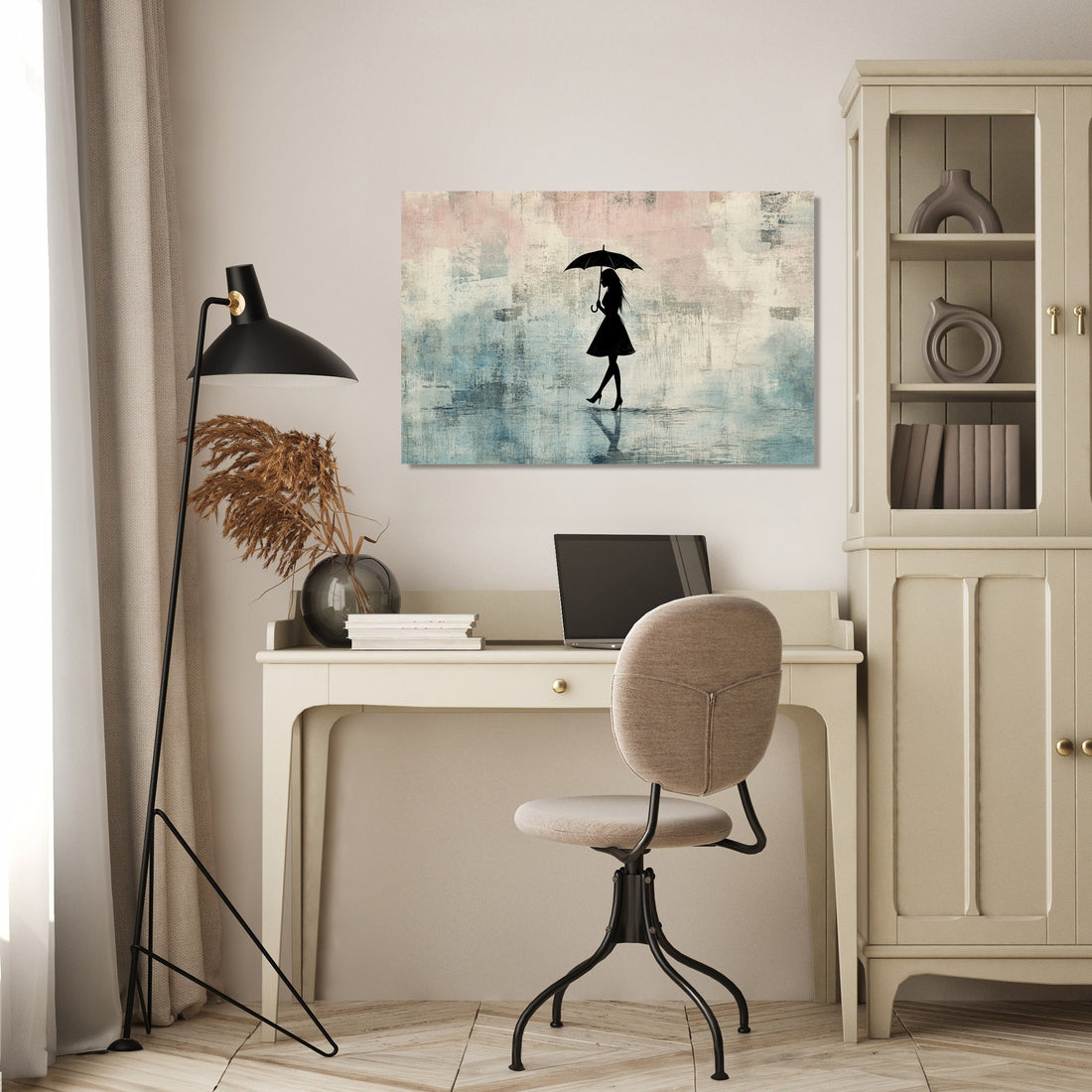 Woman with Umbrella Canvas - Secondary Image 4