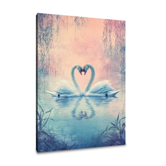 Heartfelt Swans Canvas - Main Image