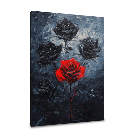 Contrasting Roses Canvas - Main Image