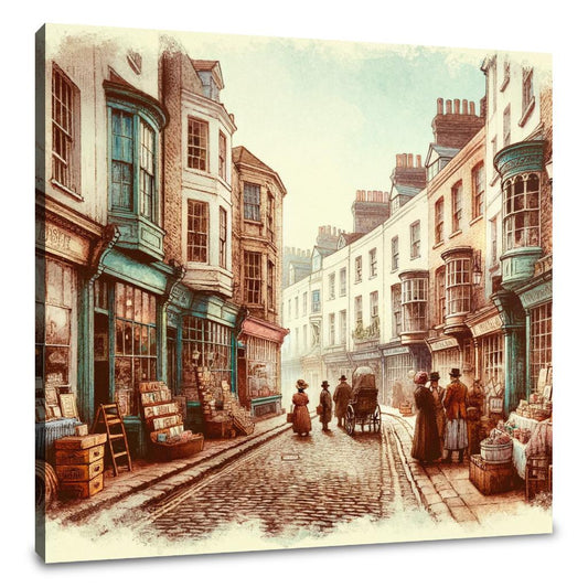 Vintage Lanes of Brighton Canvas - Main Image