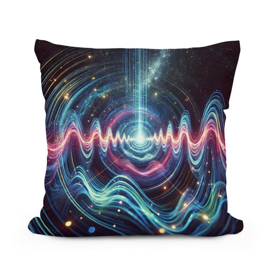 Cosmic Energy Waves Cotton Pillow - Main Image