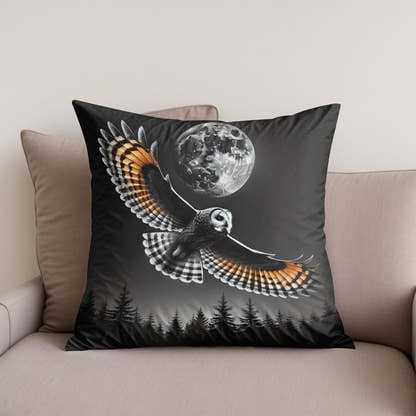 Nocturnal Flight Cotton Pillow - Secondary Image
