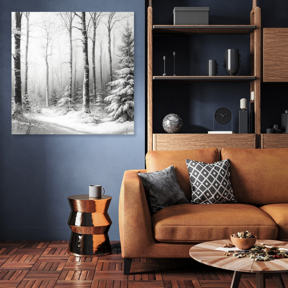 Winter's Quiet Sketch Canvas - Secondary Image 3