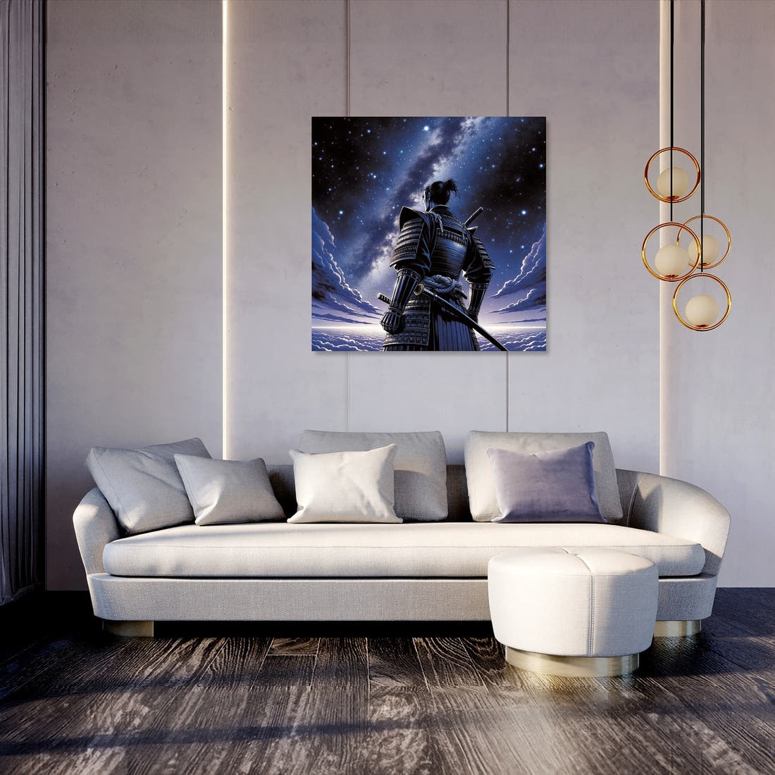 Cosmic Samurai Canvas - Secondary Image