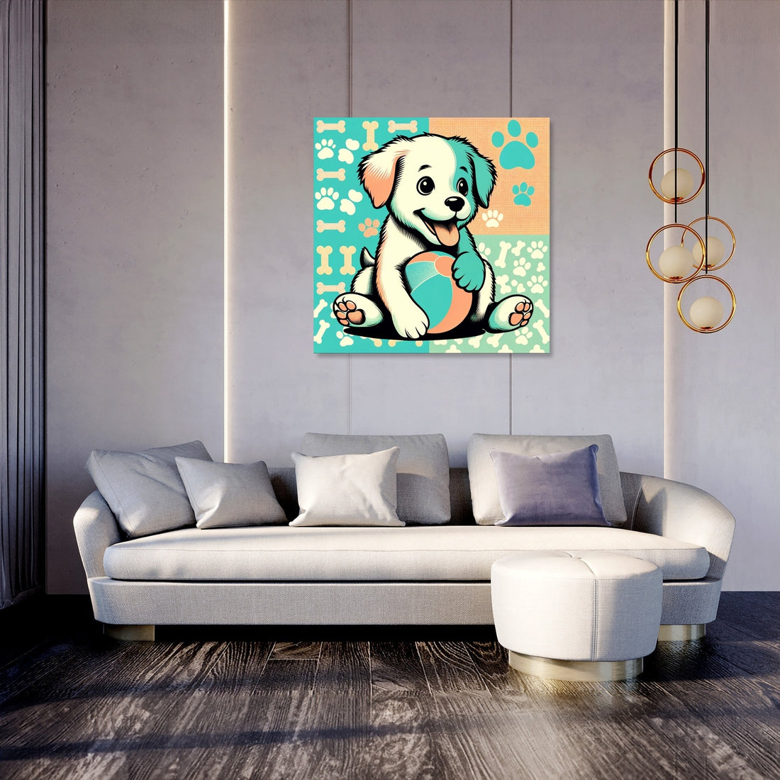 Joyful Pup Canvas - Secondary Image