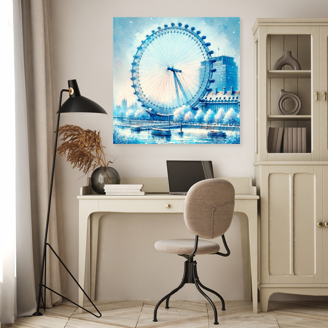 Winter's Gaze London Eye Canvas - Secondary Image 4