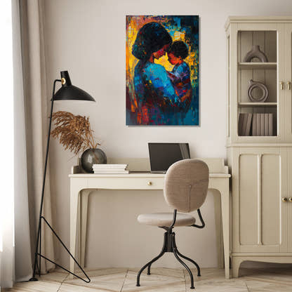 Mother and Child Vibrant Canvas - Secondary Image 4