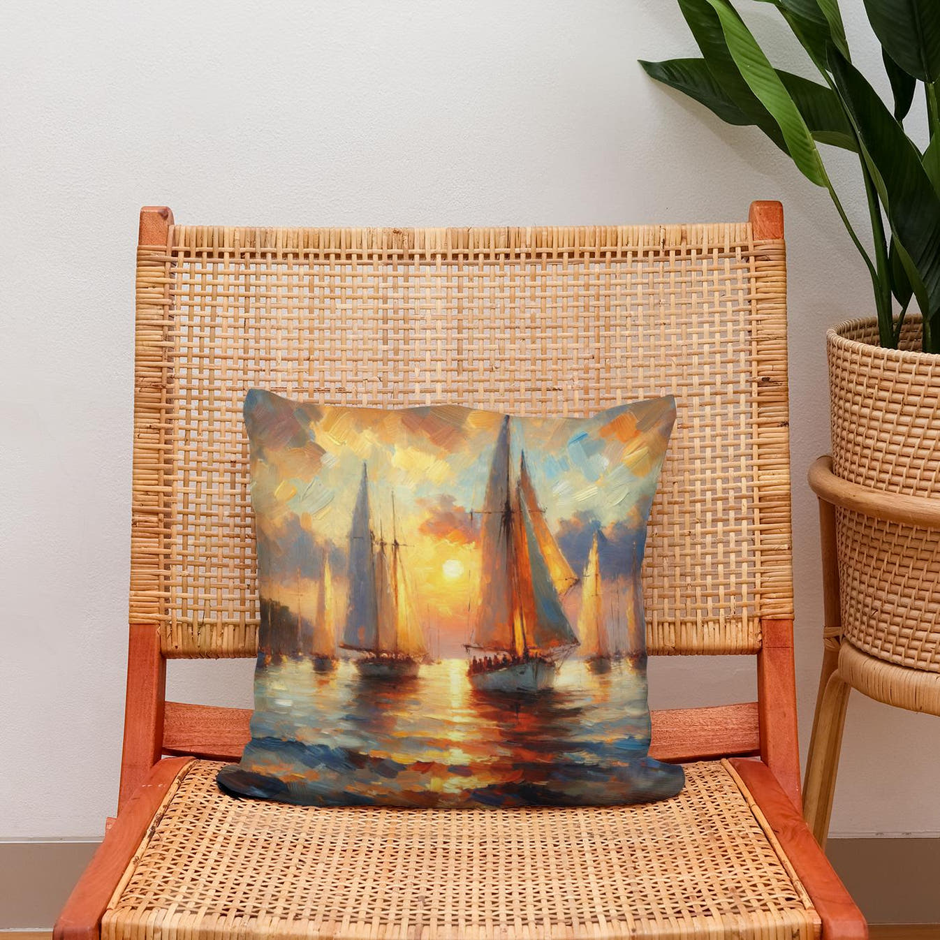 Harbor Glow Cotton Cushion - Secondary Image 2