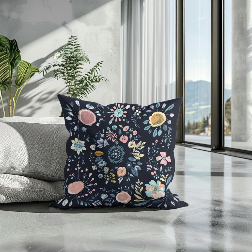 Pastel Rosette Cotton Cushion - Secondary Image 3