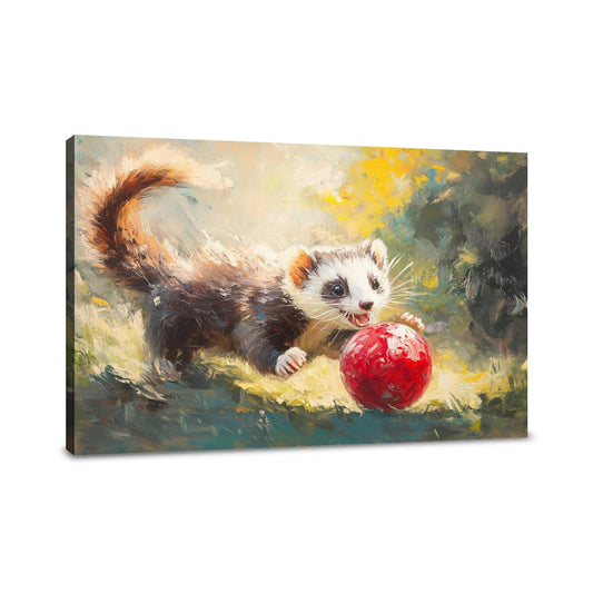 Ferret Frolic Canvas - Main Image