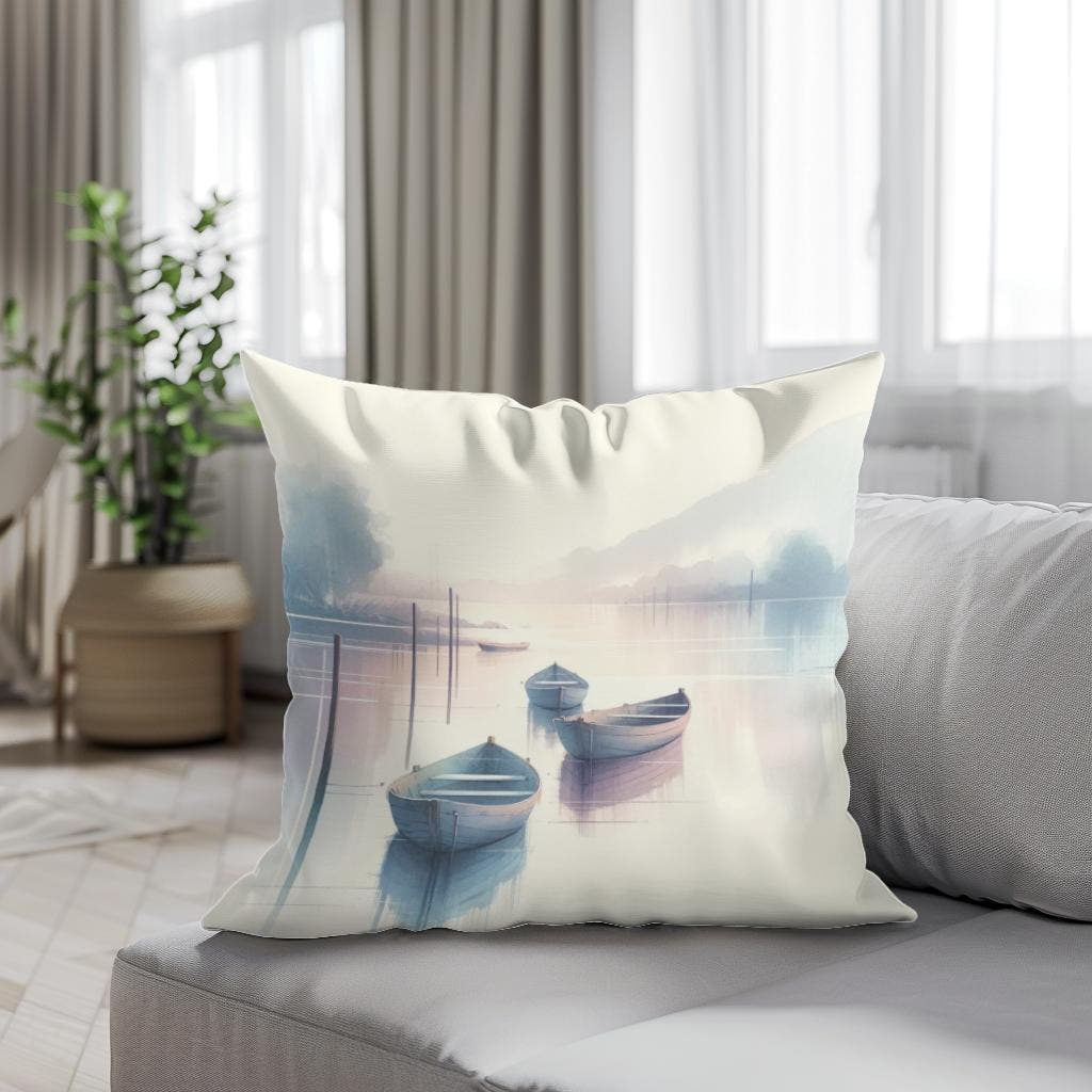 River of Serenity Cotton Cushion - Secondary Image 4