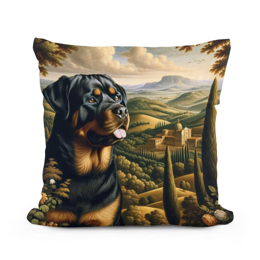 Regal Rottweiler Renaissance Cotton Cushion - Main Image